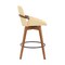 Armen Living Baylor 26" Cream Faux Leather and Walnut Wood Swivel Bar Stool LCBABAWACR26 - alternate 7